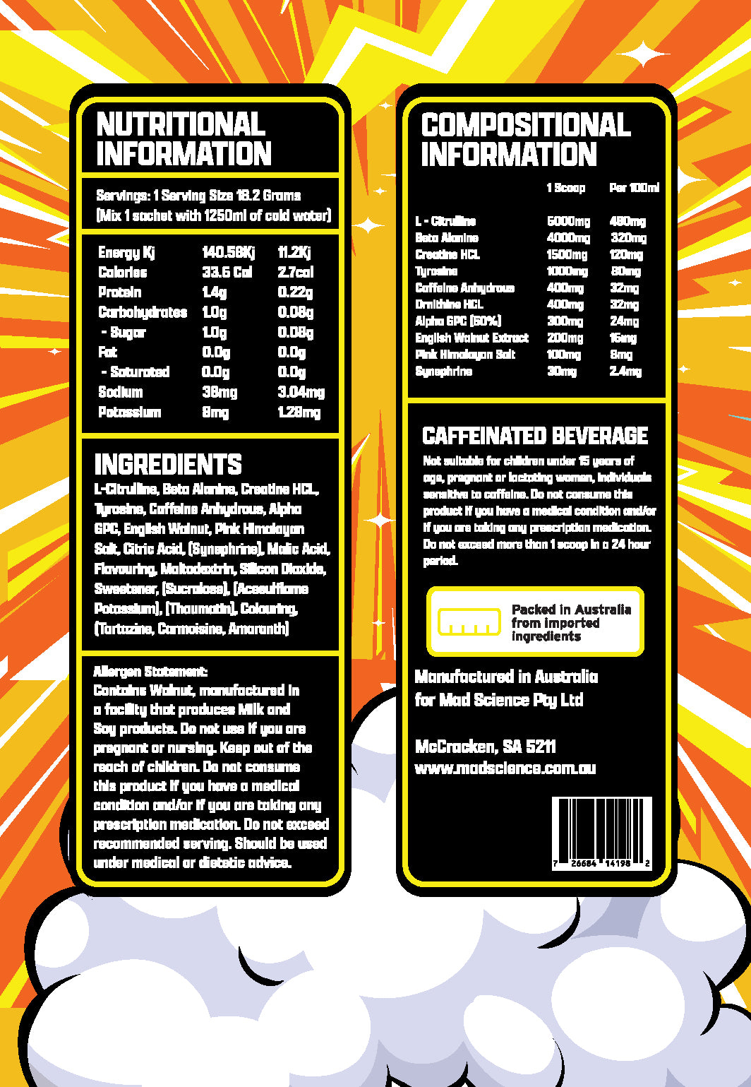Sachet | Mad Science Pre Workout